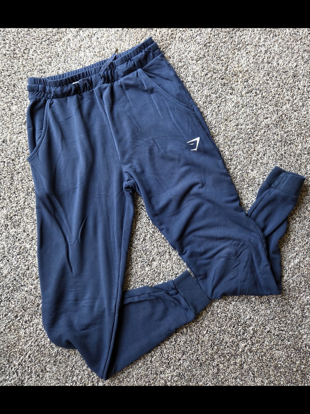 Gymshark Navy Blue Men's Joggers with Logo